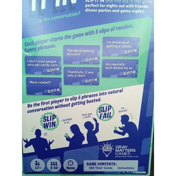 Slip It In Party Game By Gray Matters Games - Picture 5 of 5